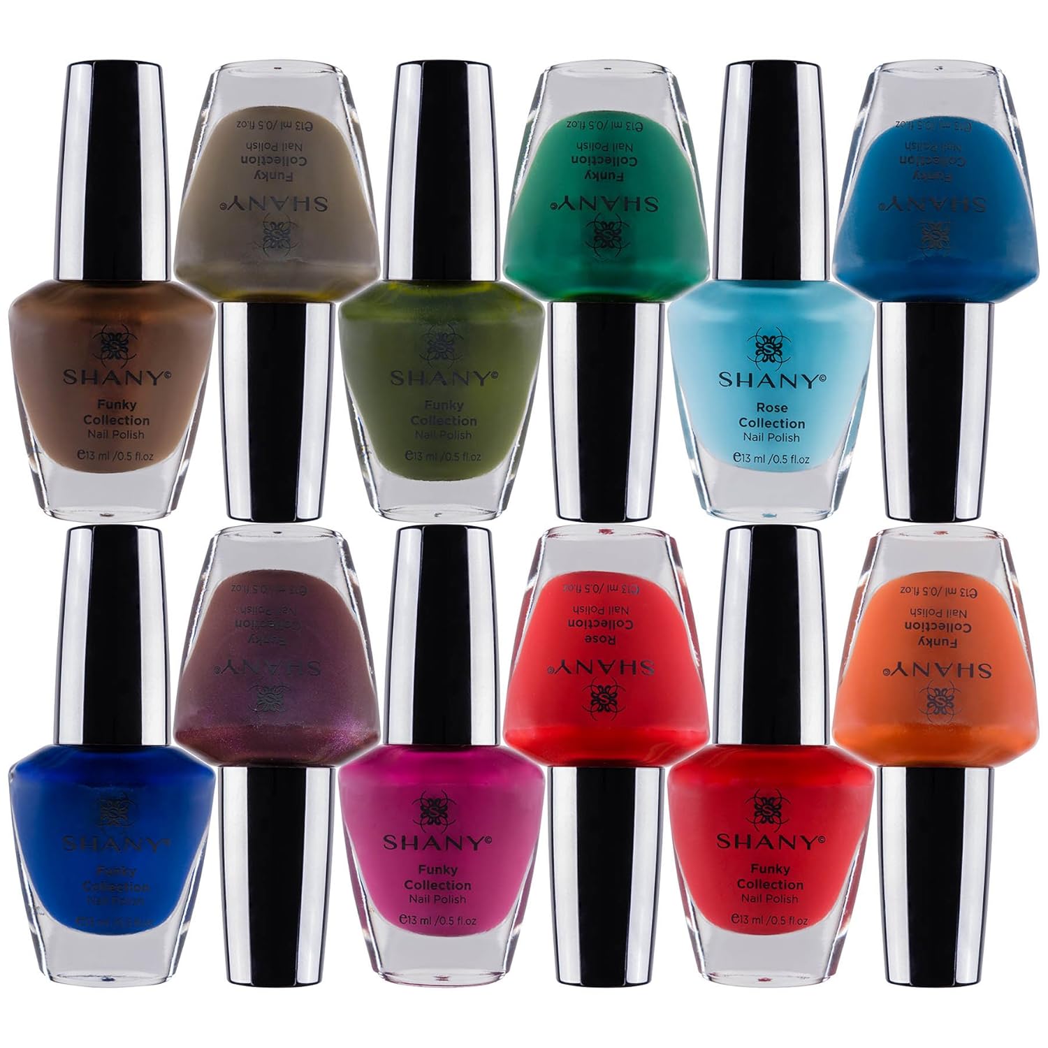SHANY Nail Polish Set - Nail Lacquer Quick Dry, Full Size, Vibrant, Colorful, Trendy, Semi Glossy, Shimmery, Matte Nail Polish Set - 12 Colors - Funky Collection - Image 7