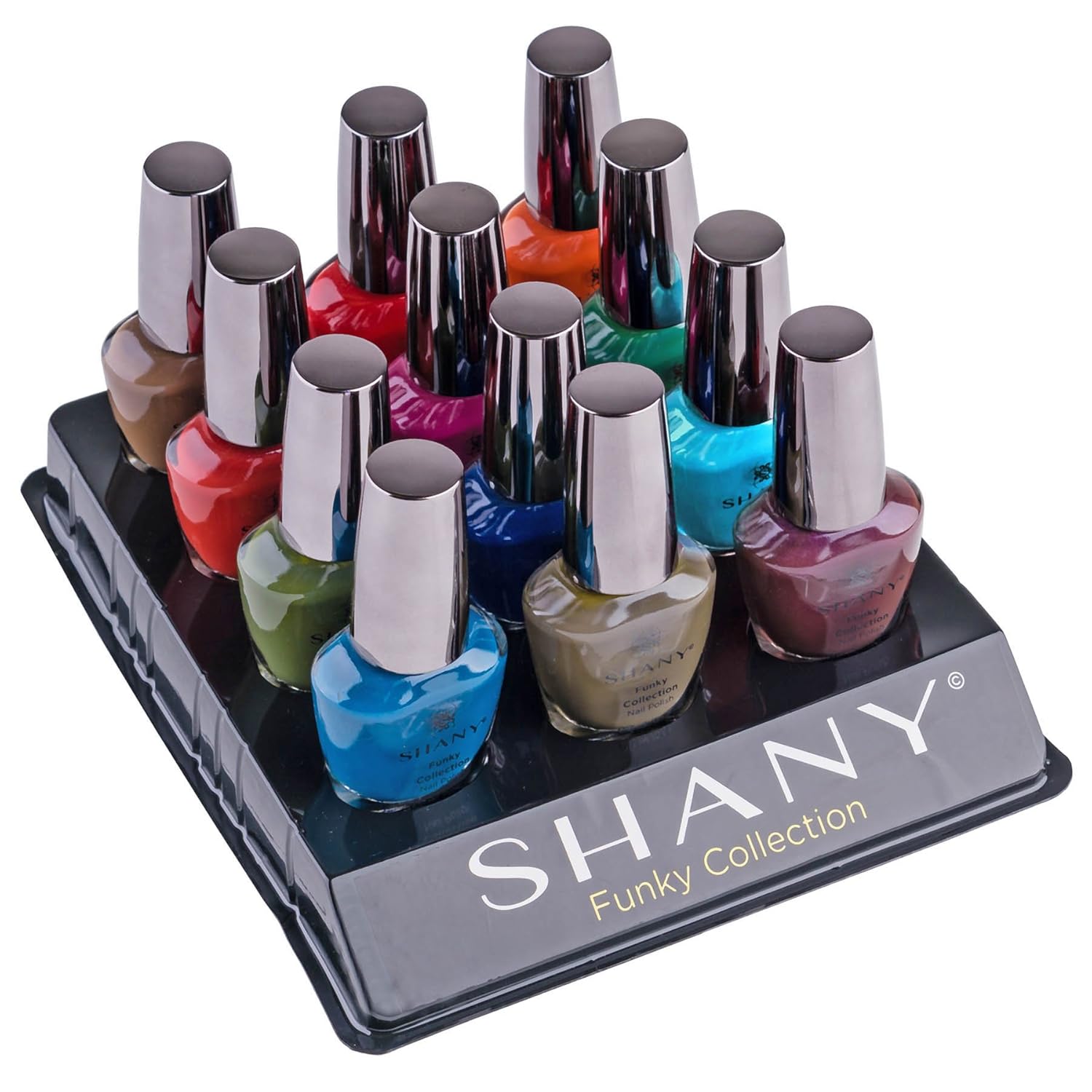 SHANY Nail Polish Set - Nail Lacquer Quick Dry, Full Size, Vibrant, Colorful, Trendy, Semi Glossy, Shimmery, Matte Nail Polish Set - 12 Colors - Funky Collection - Image 5