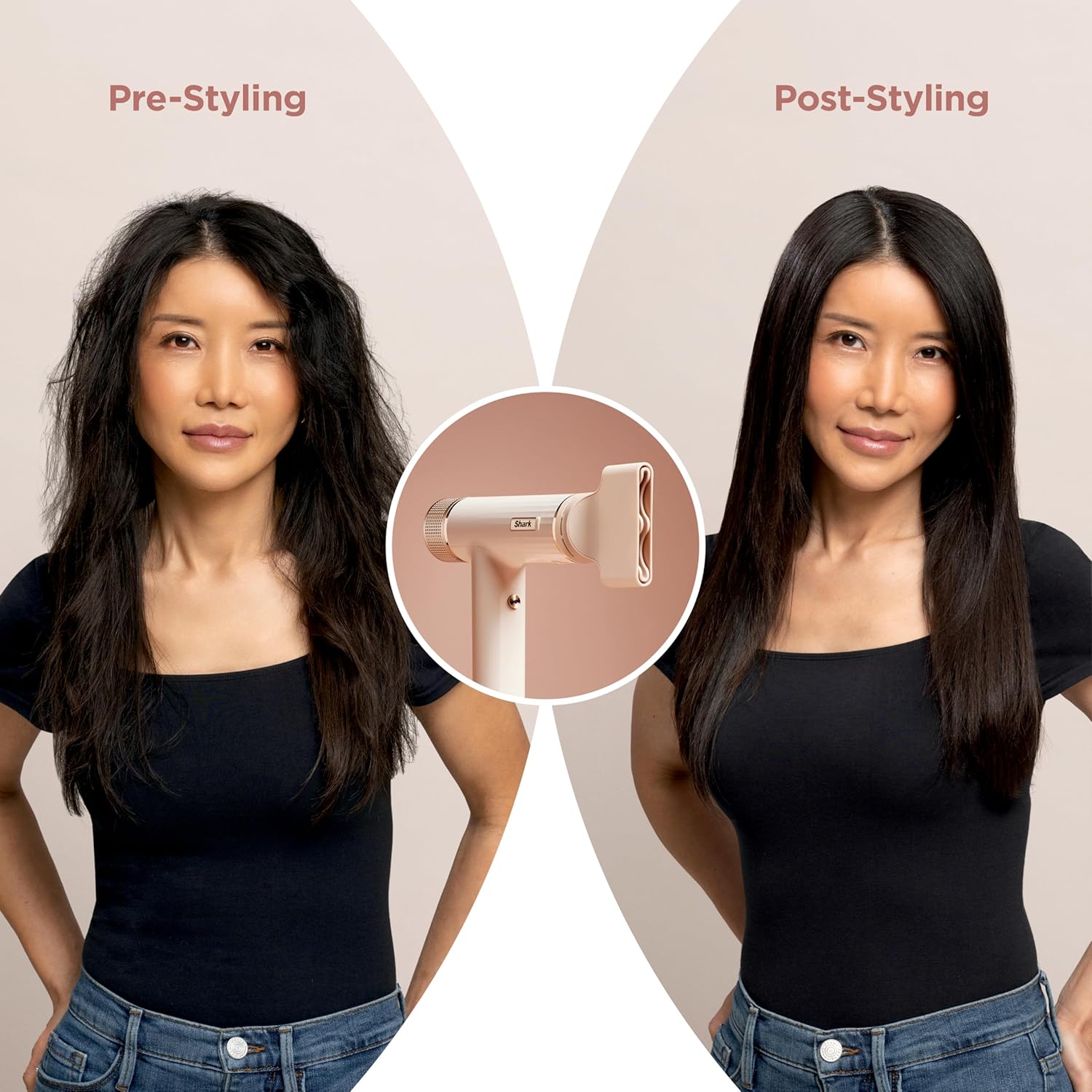 Shark SpeedStyle Essential High-Velocity Dryer with Concentrator, Lightweight, Ionic, No Heat Damage, Best for Straight and Wavy Hair, Silk HD301 - Image 4