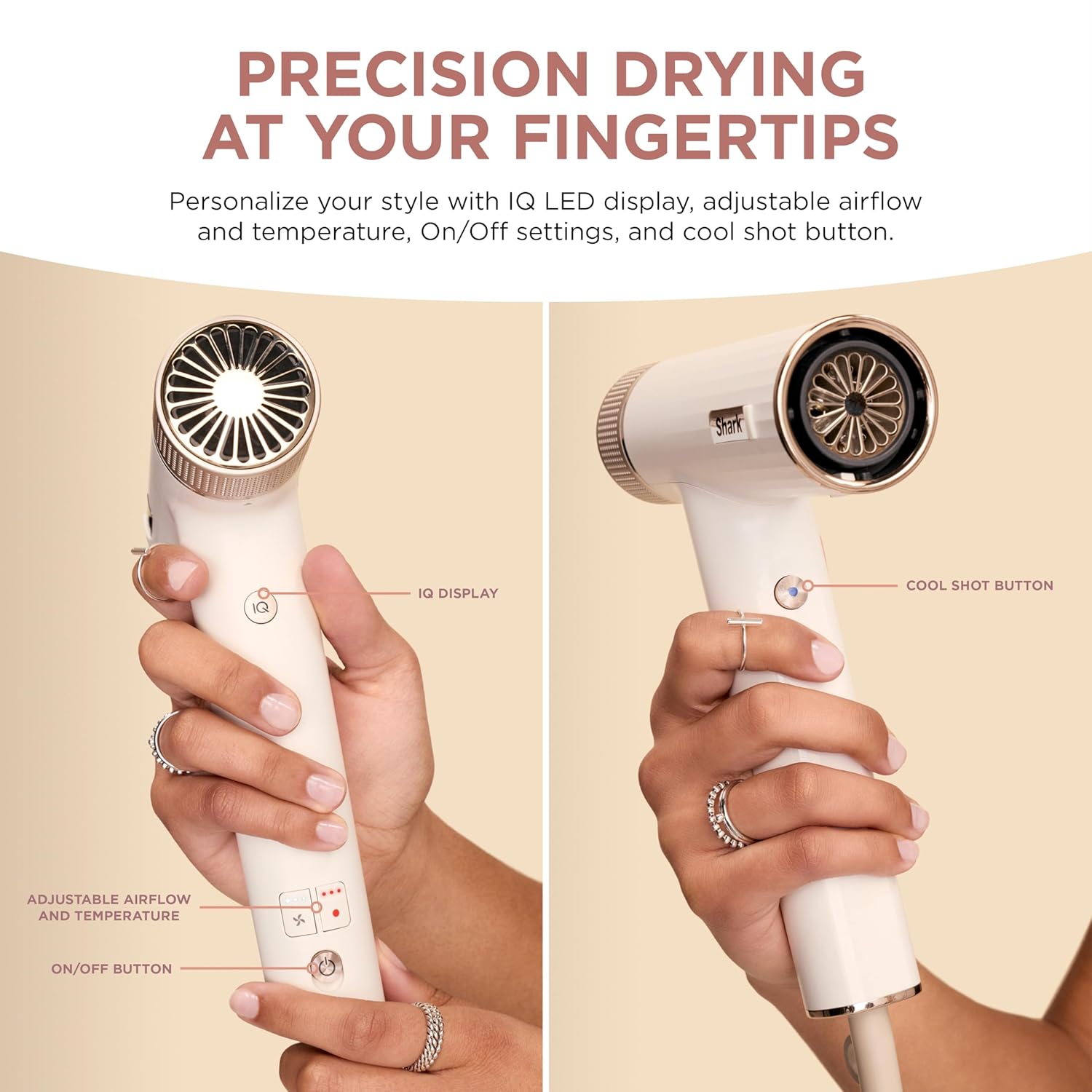 Shark SpeedStyle Essential High-Velocity Dryer with Concentrator, Lightweight, Ionic, No Heat Damage, Best for Straight and Wavy Hair, Silk HD301 - Image 5