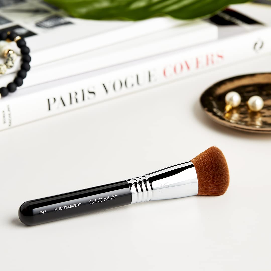 Sigma Beauty F47 Multitasker Makeup Brush – Multi-Use Face Makeup Brush for Blending, Contouring, & Buffing, Use with Foundation, Blush, Bronzer, Contour, or Highlighter (1 Brush) - Image 8