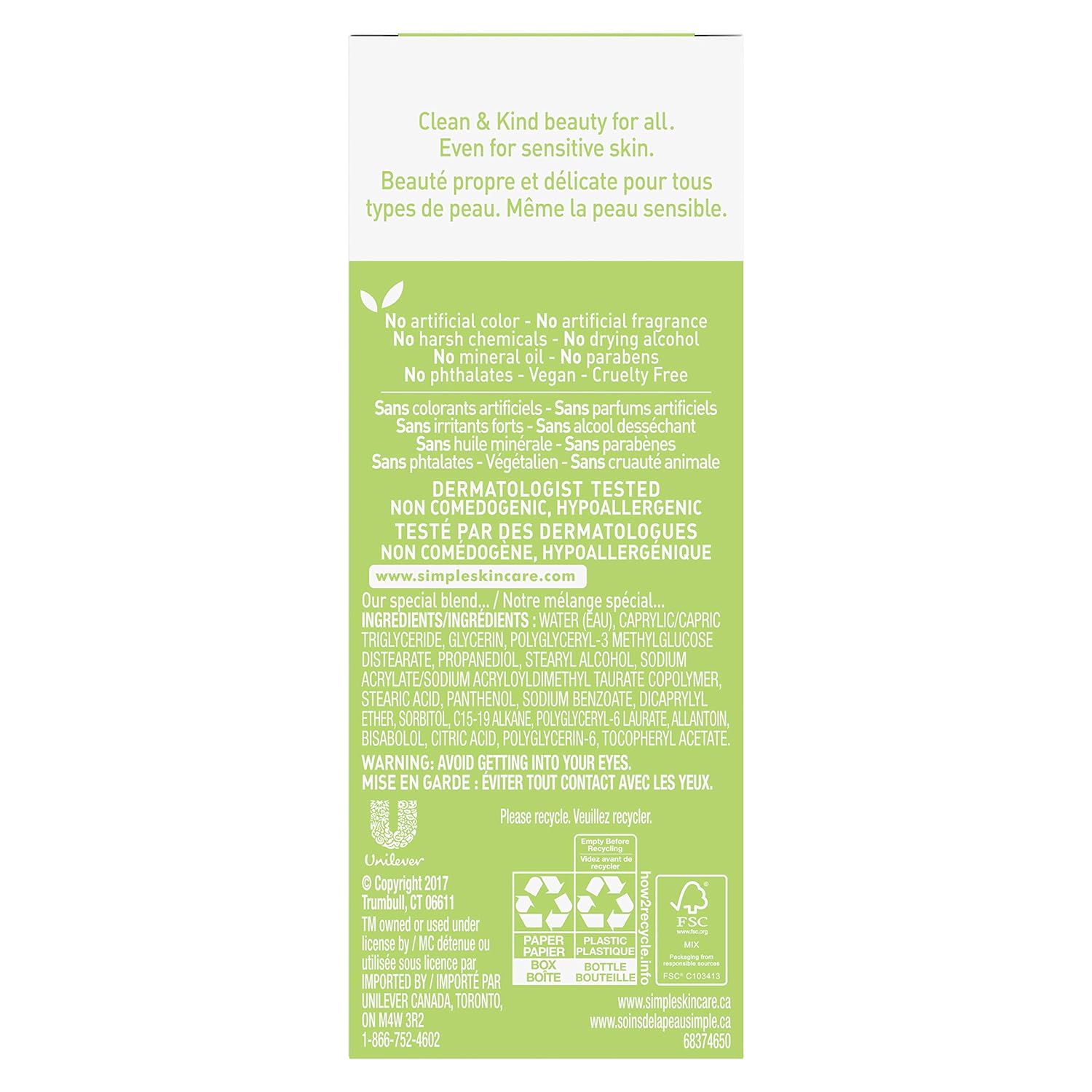 Simple Kind to Skin Face Moisturizer For Sensitive Skin Replenishing Rich 12-Hour Moisturization for All Skin Types 4.2 oz - Image 4