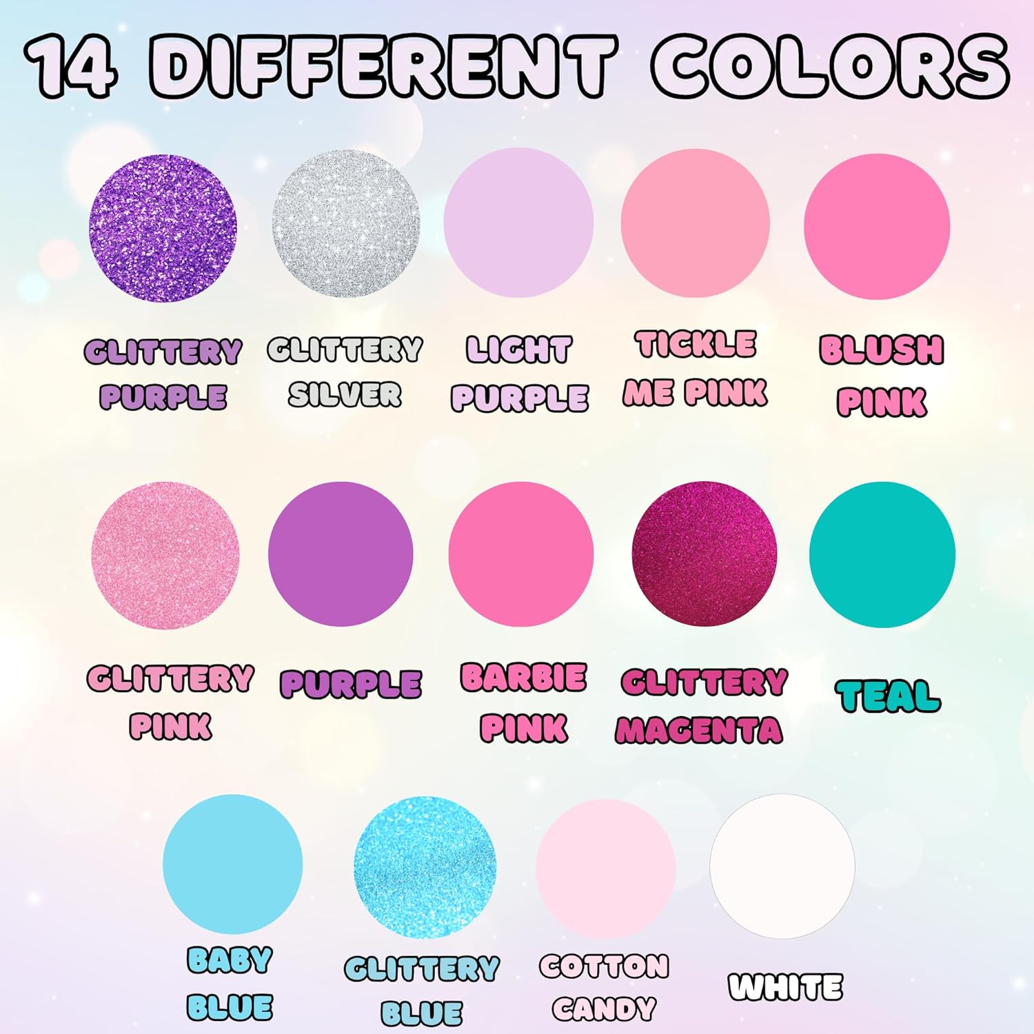 SIMPLE PLEASURES 14- Unicorn Glitter Kids Nail Polish Set for Girls – 14 Water-Based Non -Toxic Nail Art Kit - Gift Set for Girls Ages 7-12 - Image 4
