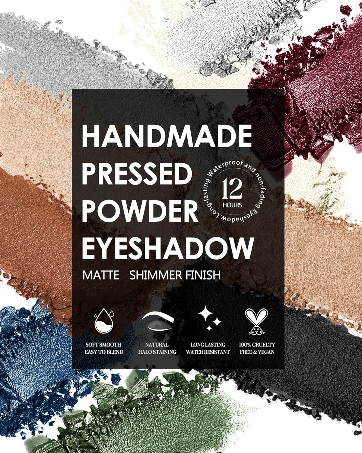 Single Coral Eyeshadow Matte, Handmade Pressed Eyeshadow Palette, Long Lasting With No Creasing, Intense Color Pigmented Orange Eye Shadow (Rich Coral) - Image 4