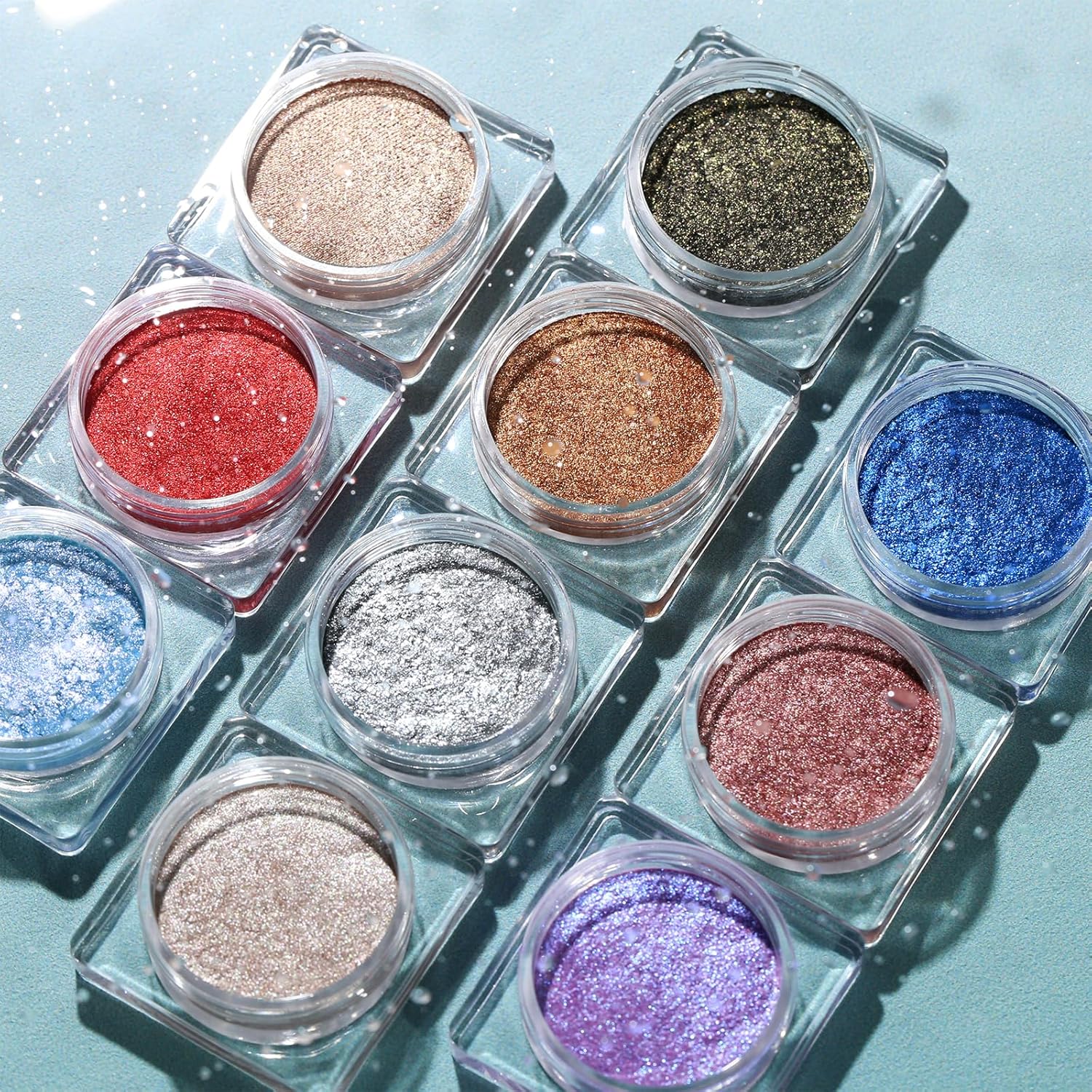 Single Purple Cream Eyeshadow Shimmer, Lavender Purple Metallic High-Pigment, long-lasting Crème Eye Makeup, Sparkly Glitter Eye shadow Palette with Blendable Texture, Mini Face & Eyes Highlighter - Image 5