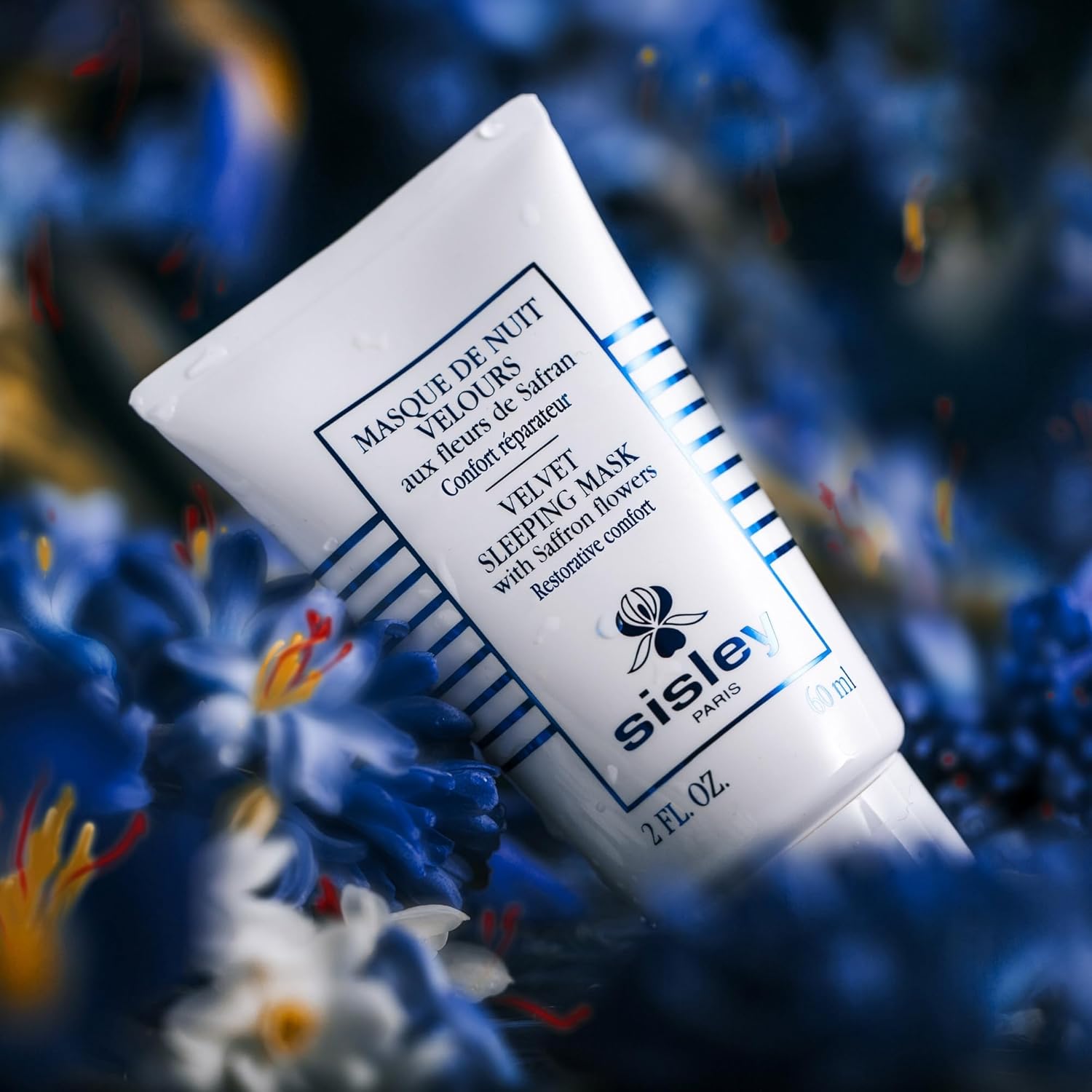 Sisley Paris Velvet Sleeping Mask with Saffron Flowers - 60 mL - Soothing, Restorative Overnight Skin Care Face Mask for Soft, Radiant Skin - For Dry Skin - Image 3