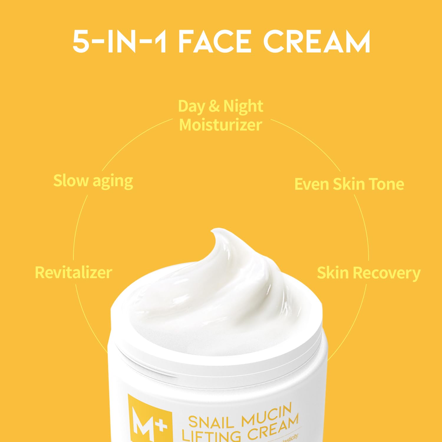 Hydrating Snail Mucin Anti-Aging Face and Neck Moisturizer Cream 3.38 Fl Oz - Image 3