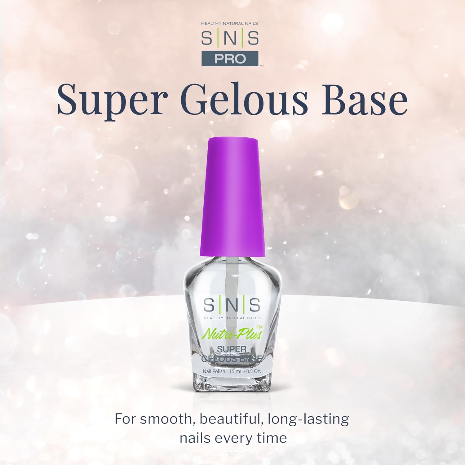 SNS Base Coat Nail Polish for Nail Dip Powder, Super Gelous Base - Long-Lasting & Fast-Drying Nail Strengtheners Gel Base for Premium Colors - Low Odor & No UV Lamp Required - 0.5 oz. - Image 2