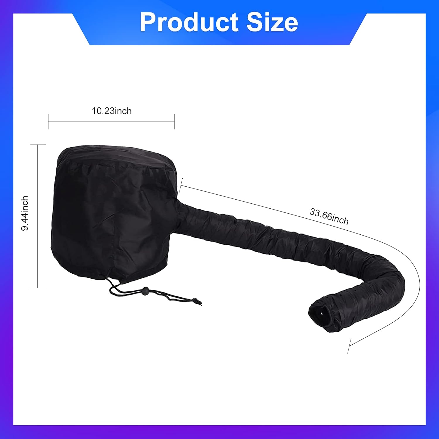 Universal Soft Bonnet Hair Dryer Attachment Kit for All Head Sizes, Fast No-Damage Styling - Image 5