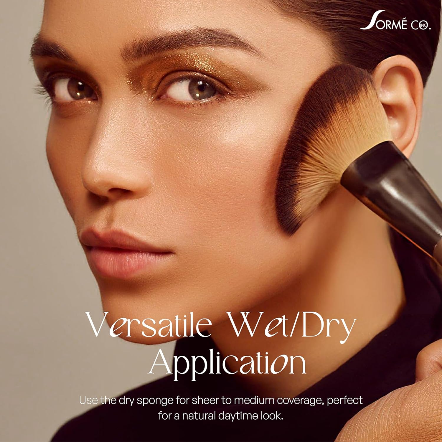 SORMÉ Believable Wet & Dry Finish Powder Foundation - Fragrance Free with Vitamin C - Hydrating, Rejuvenating with Alpha Hydroxy - Medium to Full Coverage - Flawless, Youthful & Dewy Finish - 25ml - Image 3
