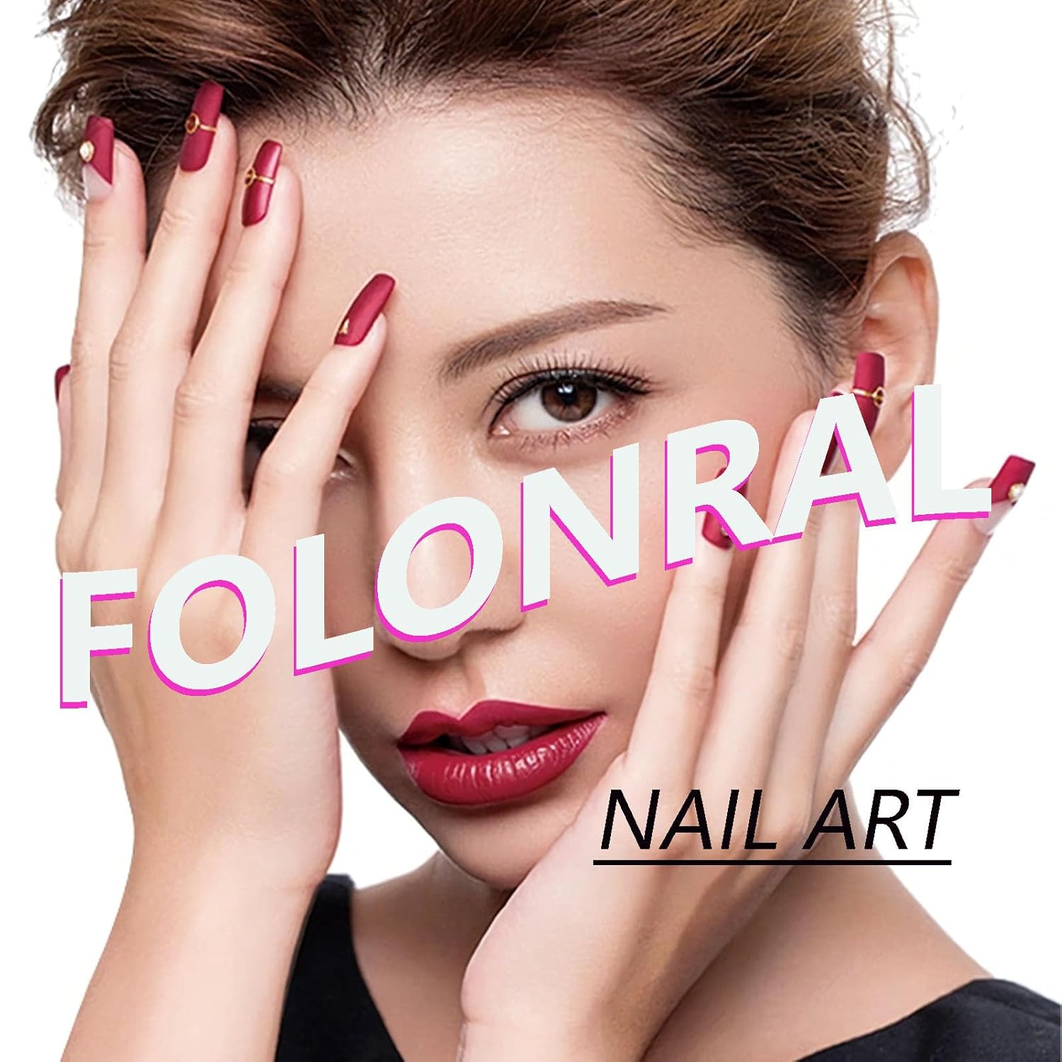 Square Press on Nails Short Fake Nails with Colorful Flower Designs Orange Red Nails Press ons Glossy Glue on Nails Acrylic False Nails Full Cover Stick on Nails for Women 24Pcs - Image 7