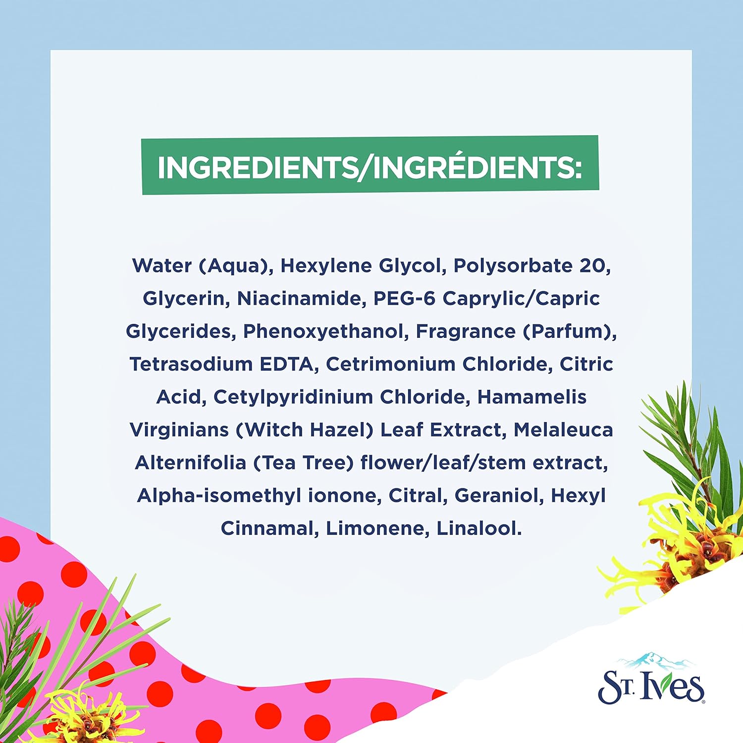 St.Ives Solutions 3-in-1 Face Toner For Combination to Oily and Acne Prone Skin Clear Skin Made with 100 percent Natural Tea Tree Extract, Vitamin B3, Micellar Water Technology, and Witch Hazel 8.5 oz - Image 12