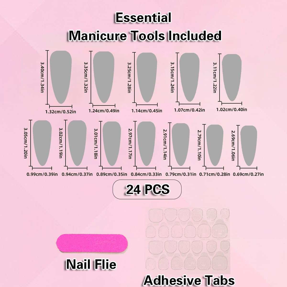 Stiletto Press on Nails Medium Long Black Brown Fake Nails Gothic Goth Witchy Glue on Nails Acrylic Gel Stick on Nails For Women False Nails Fantasy Wedding Birthday - Image 5