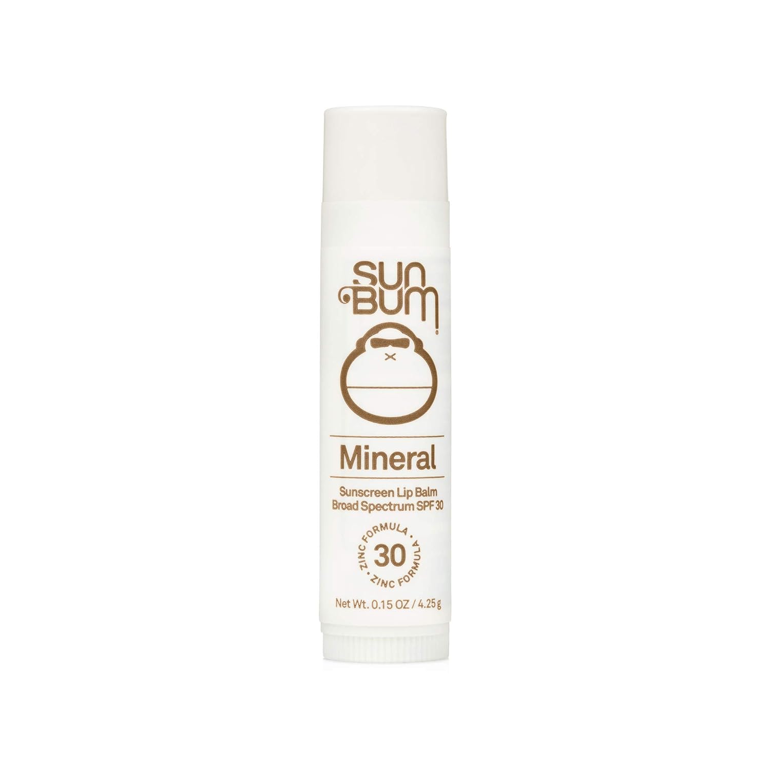 Sun Bum SPF 30 Mineral Sunscreen Lip Balm - Hawaii Act 104 Compliant (Octinoxate & Oxybenzone) - Zinc-Based Broad Spectrum UVA/UVB Lip Protection - 0.15 oz Stick
