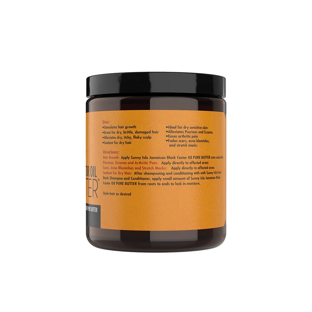 Sunny Isle Jamaican Black Castor Oil Pure Butter 8oz | Stimulates Hair Growth | Effective Moisturizer Hair & Skin | All Types & Textures - Image 3