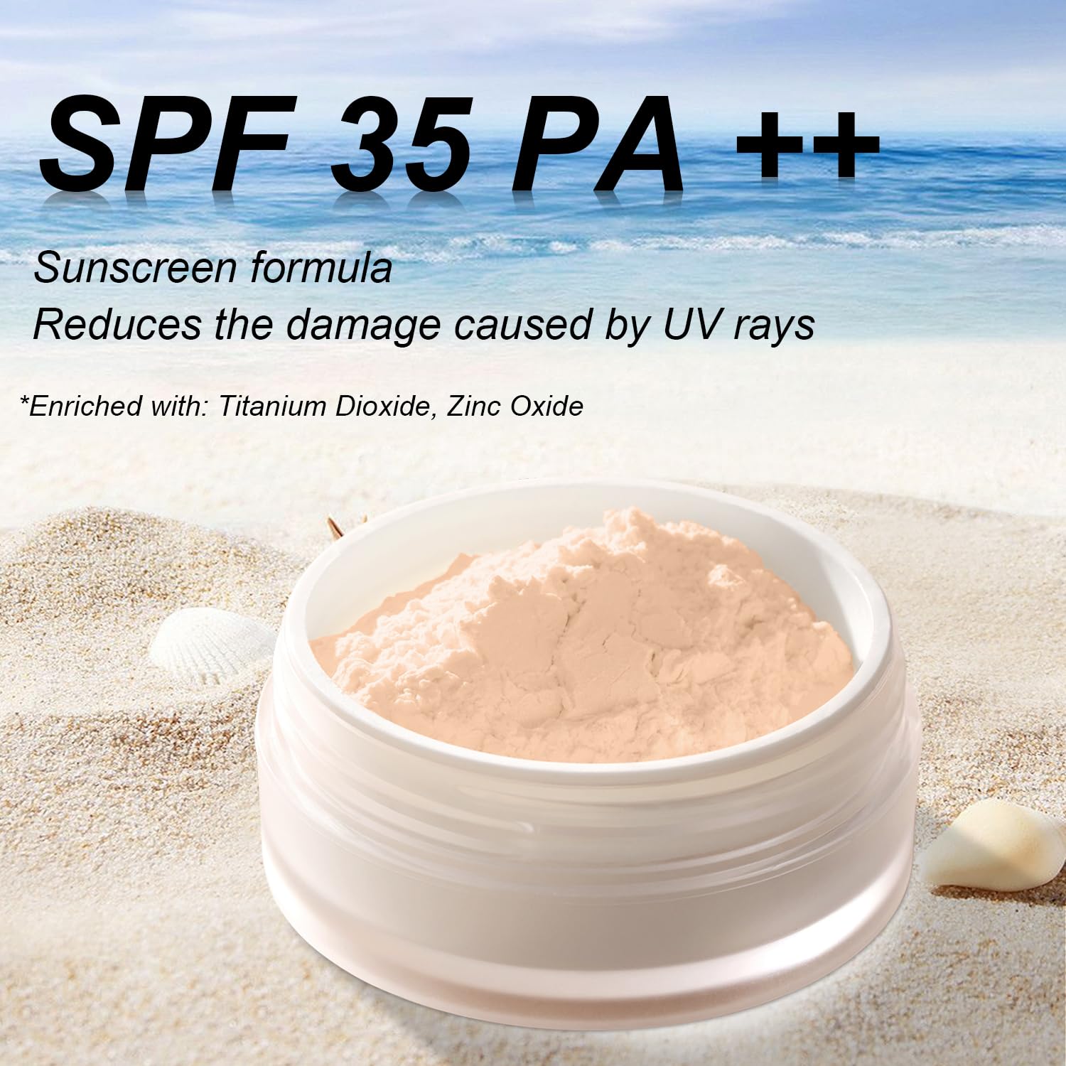 Sunscreen Mineral Powder Foundation, SPF 35, Talc-Free, Loose Powder Foundation, Buildable Lightweight Coverage, for Matte Base Makeup (#05 Fair Light Foundation Makeup) - Image 3