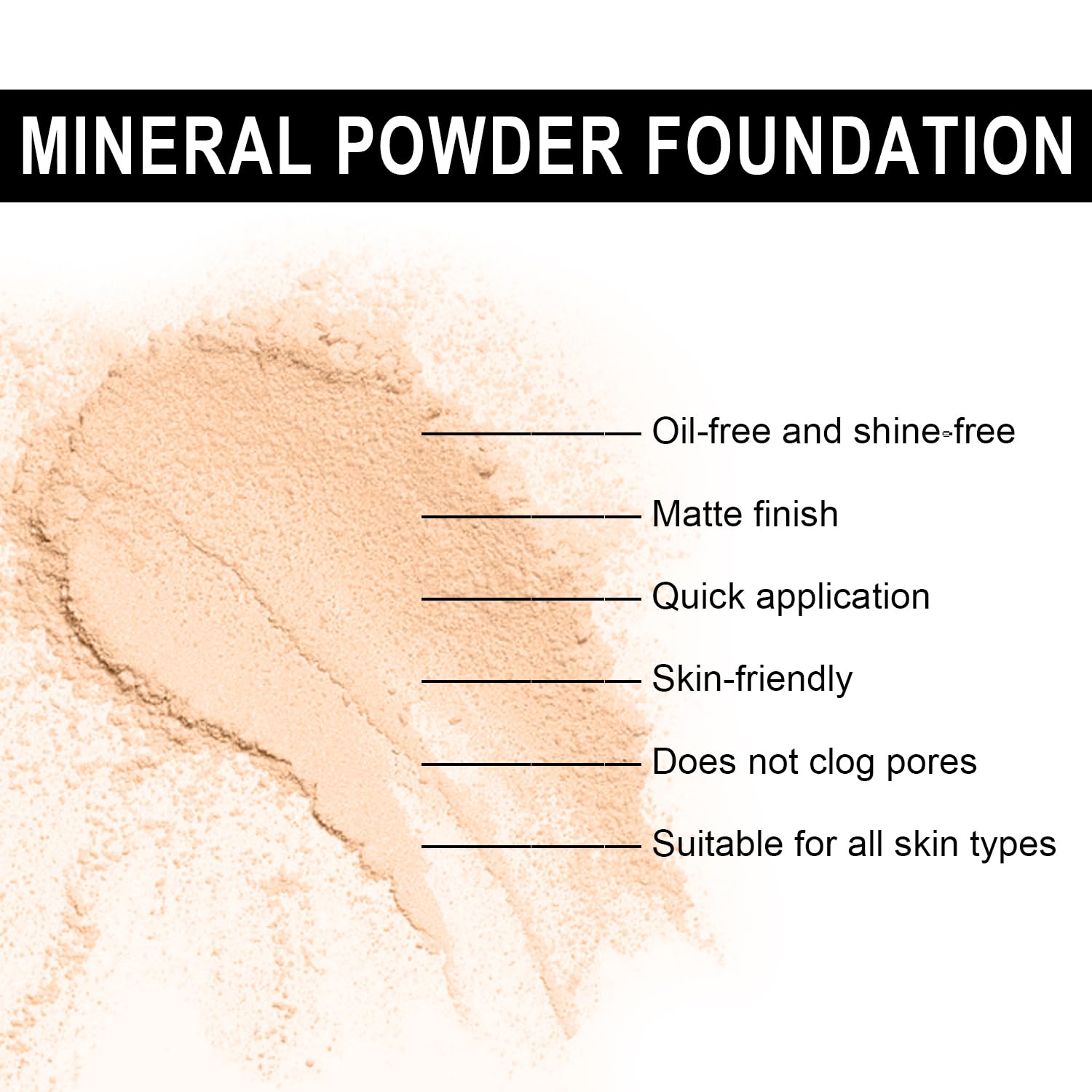 Sunscreen Mineral Powder Foundation, SPF 35, Talc-Free, Loose Powder Foundation, Buildable Lightweight Coverage, for Matte Base Makeup (#05 Fair Light Foundation Makeup) - Image 4