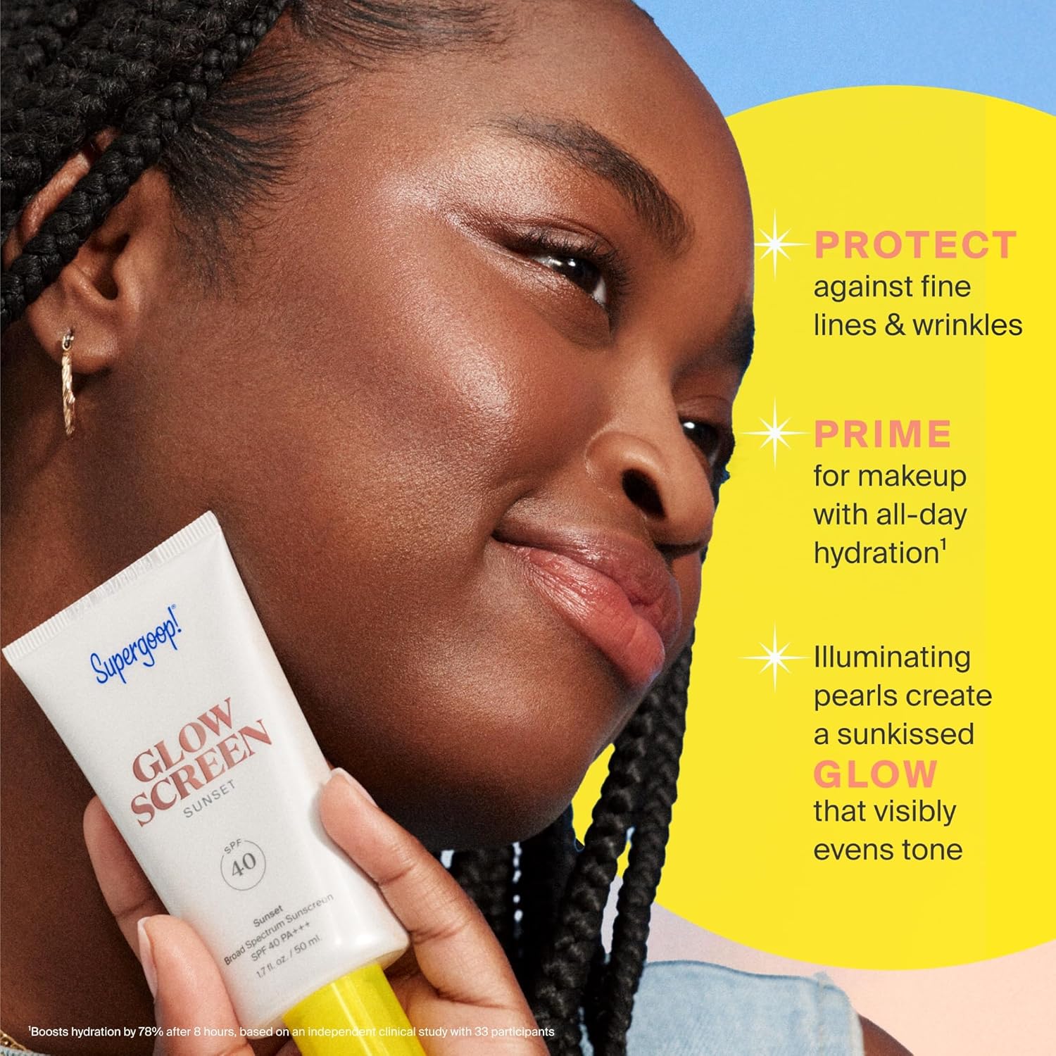Supergoop! Glowscreen SPF 40, Golden Hour (Bronze Glow) - 1.7 fl oz - Glowy Primer + Broad Spectrum Tinted Sunscreen - Helps Filter Blue Light - Hydration - Hyaluronic Acid & Vitamin B5 - Image 5