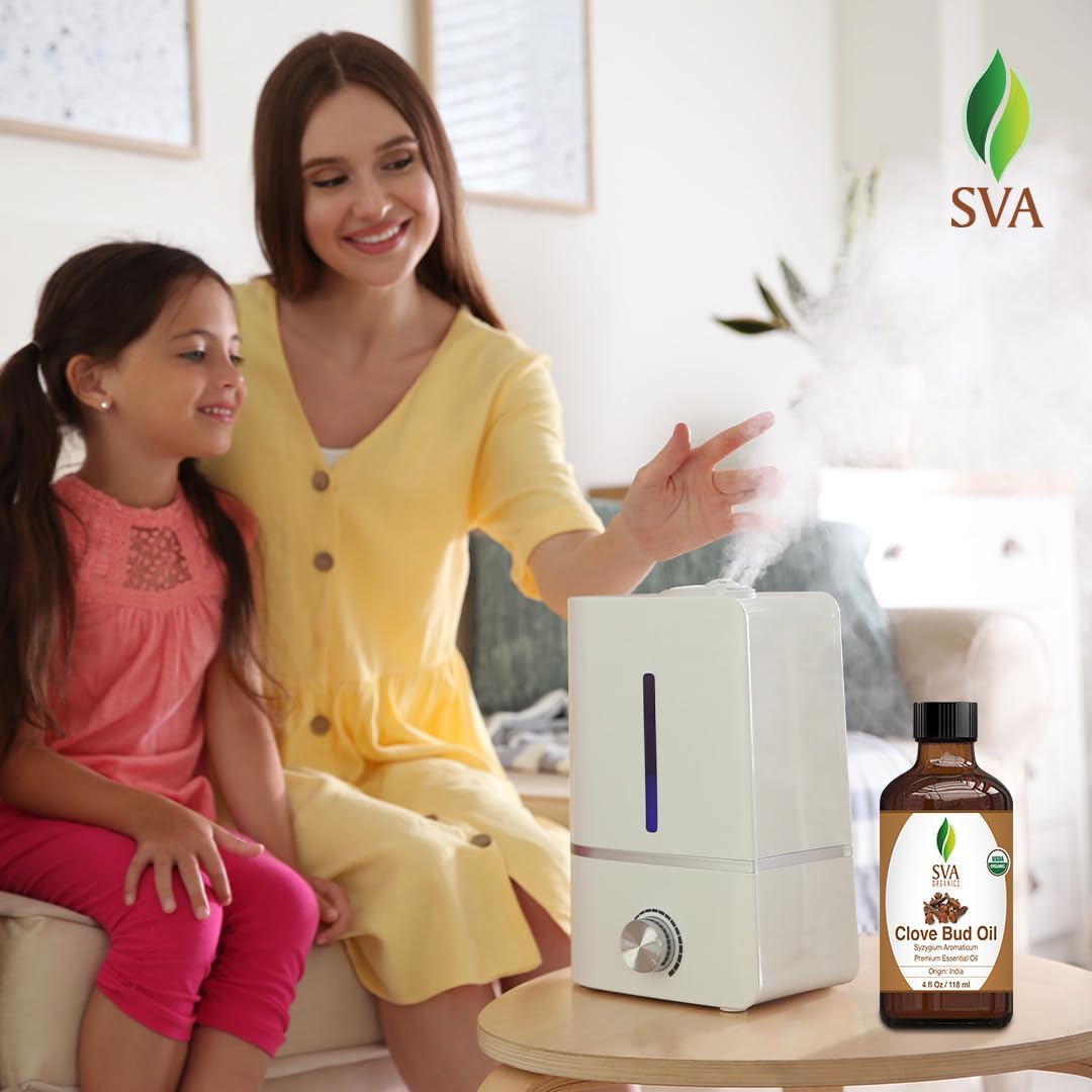 SVA Clove Essential Oil Organic – 4 Fl Oz – 100% Natural Organic Clove Oil - for Diffuser, Hair Care, Face, Skin Care, Aromatherapy, Scalp and Body Massage, Soap and Candle Making - with Dropper - Image 8