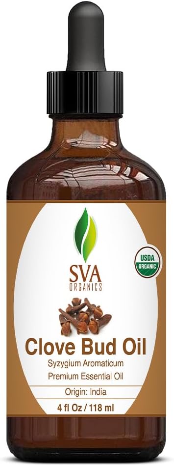 SVA Clove Essential Oil Organic – 4 Fl Oz – 100% Natural Organic Clove Oil - for Diffuser, Hair Care, Face, Skin Care, Aromatherapy, Scalp and Body Massage, Soap and Candle Making - with Dropper - Image 3