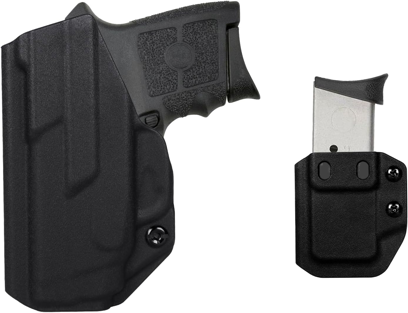 S&W M&P Bodyguard .380 IWB Holster Right Hand Fits Smith & Wesson M&P Bodyguard .380 / Bodyguard .380 with Integrated Red Laser Pistol Holster & Universal .380 Single Stack Mag Carrier - Image 2