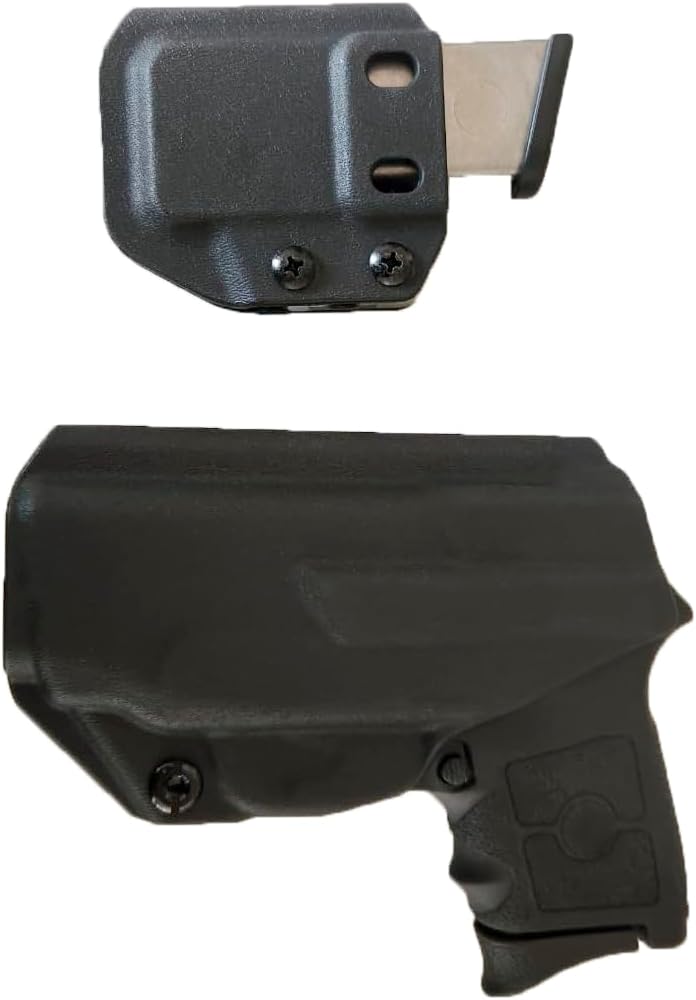 S&W M&P Bodyguard .380 IWB Holster Right Hand Fits Smith & Wesson M&P Bodyguard .380 / Bodyguard .380 with Integrated Red Laser Pistol Holster & Universal .380 Single Stack Mag Carrier - Image 7