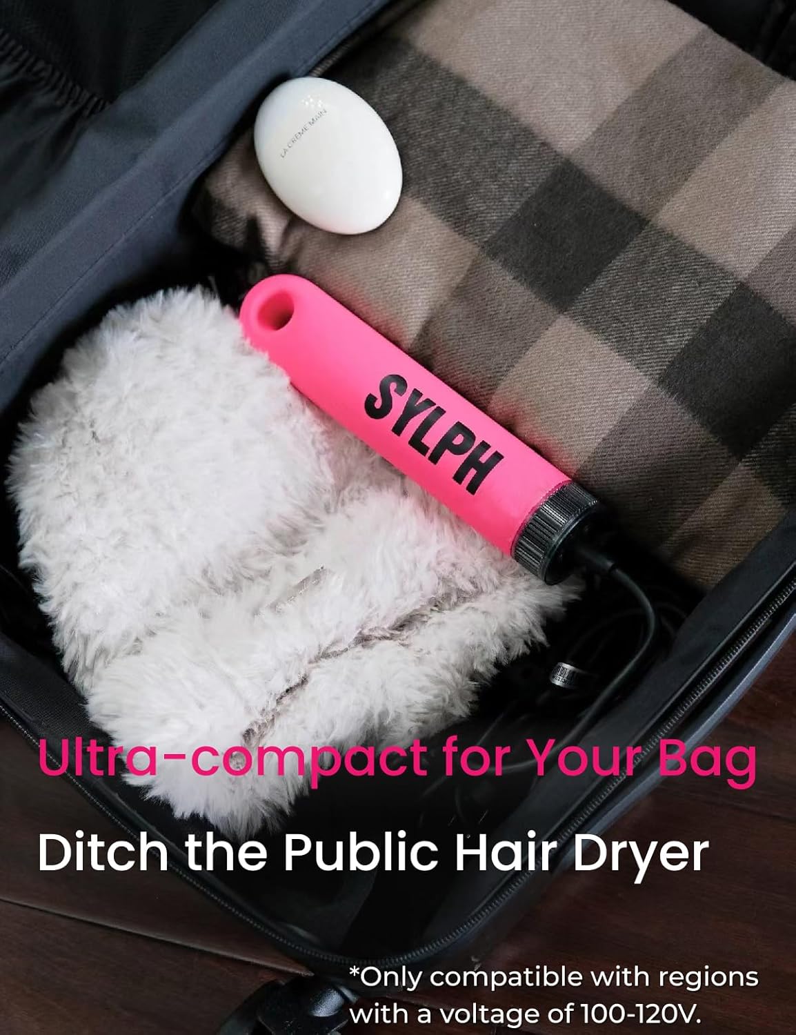SYLPH Hair Dryer, 0.55 lbs Ultra Light & Portable for Travel, 110,000 RPM High-Speed Fast Drying, 200 Million Ions for Salon-Style, Powerful & Versatile Mini Hair Dryer for Home, Hotel, Gym, RV Use - Image 4