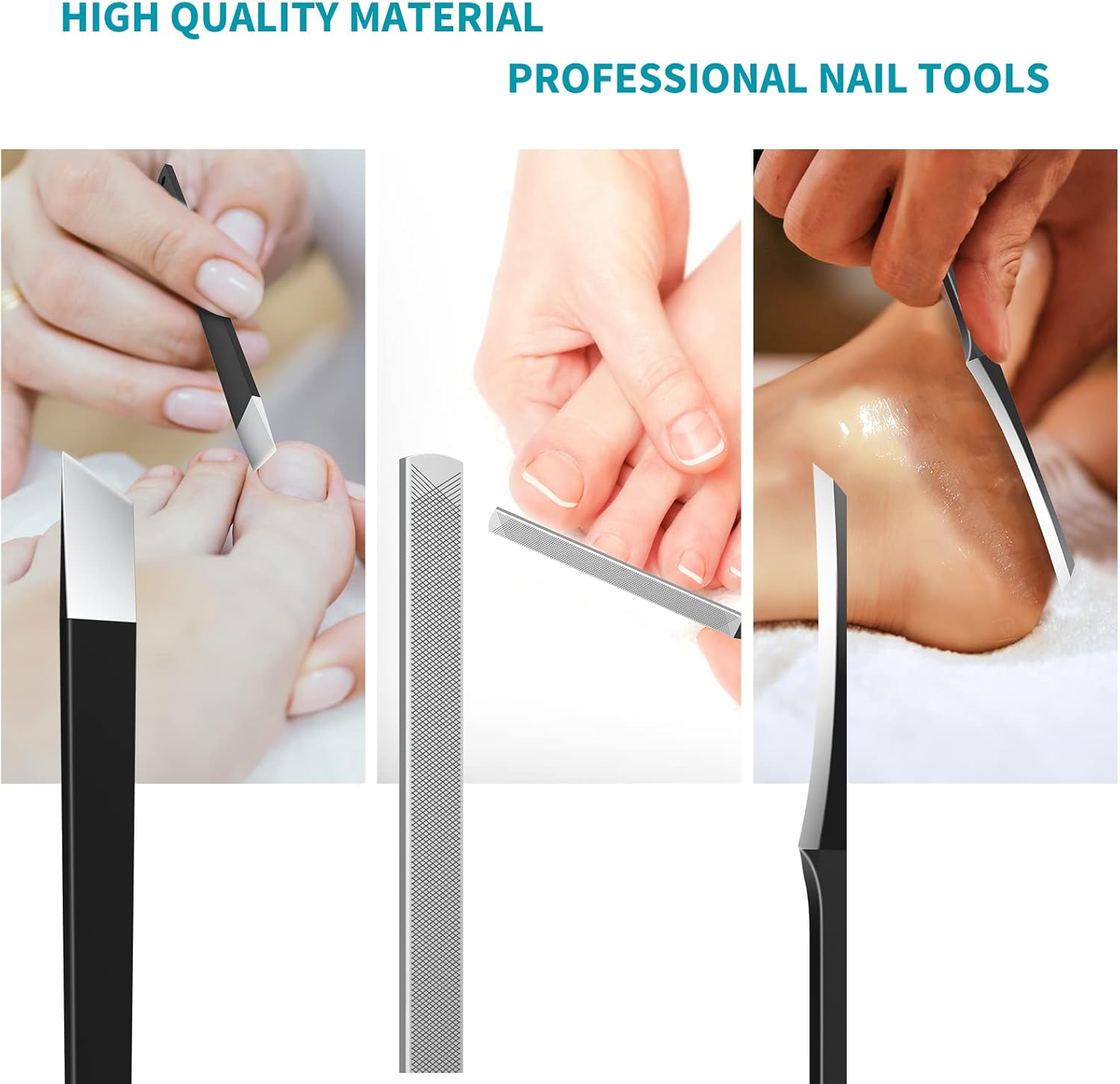SZQHT Podiatrist Toenail Clippers Set, Professional Toe Nail Clippers for Thick & Ingrown Nails Cutter for Men,Women,Seniors,Heavy-Duty Manicure Set Pedicure Kit for Elder - Image 7