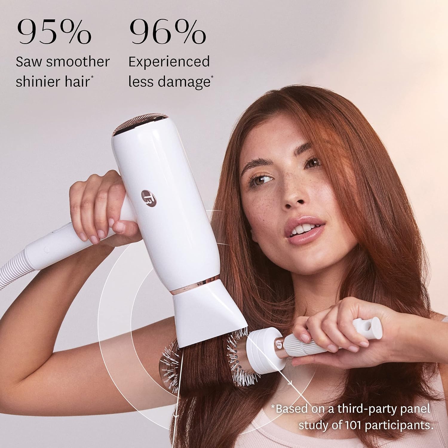 T3 Featherweight StyleMax Professional Ionic Hair Dryer with Custom Heat Automation & 4 Attachments,Fast Drying,Lightweight with 5 Heat & 3 Speed Settings,2 Concentrators,Diffuser & Smoothing Comb - Image 7