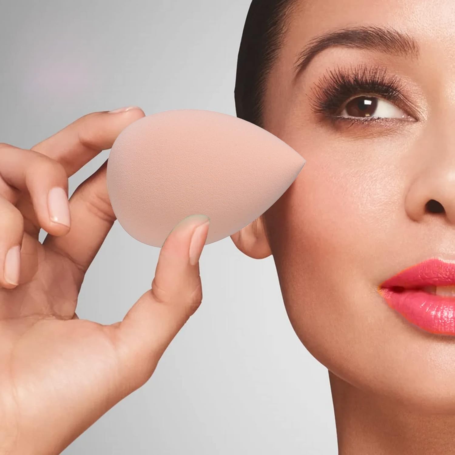 TCPENG® Makeup Sponge for Blending Liquid Foundation, Cream & Powder - Easy to Clean, Super Soft & Non Latex Beauty Blender Concealer Applicator (3 Pack Natural Color) - Image 7