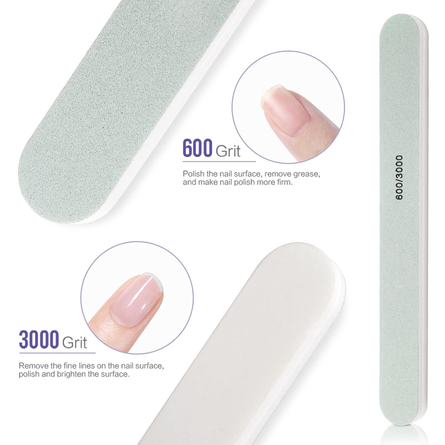 Teenitor Nail Gel Remover Tools Kit with Pink Polish Remover Clips, Cuticle Peeler Scraper, Gel Nail Brush, 115 Pack Nail Wipe Cotton Pads, Nail File Grits 120/180 Buffer Block Grits 400/4000 Rose - Image 3