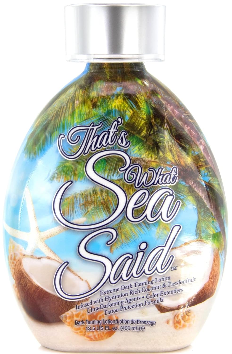 That’s What Sea Said Tanning Lotion Accelerator - For Indoor Tanning Beds and Outdoor Sun Tan - Safe for Face, Body and Tattoos - With Coconut Oil - No Bronzer - Image 2