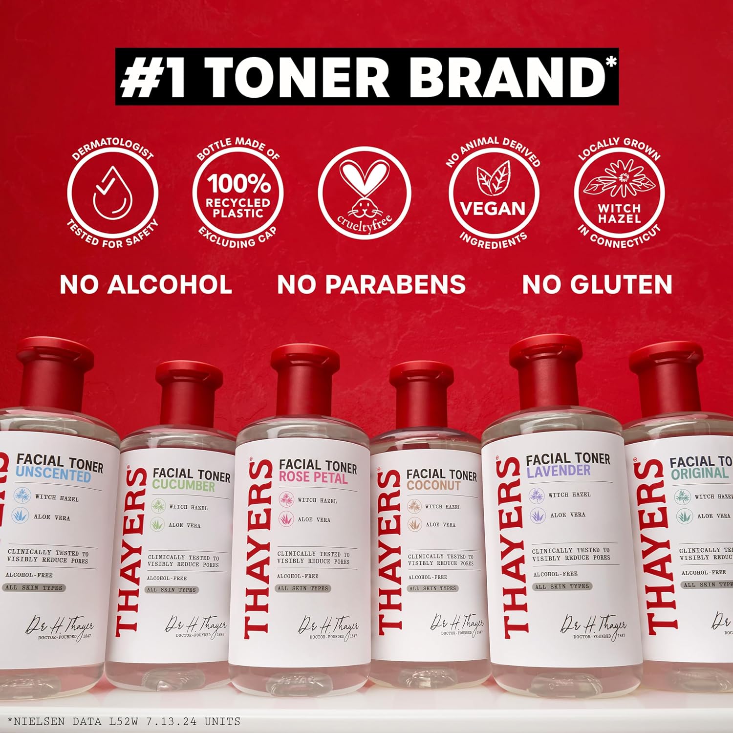 THAYERS Alcohol-Free, Hydrating, Unscented Witch Hazel Facial Toner with Aloe Vera Formula, Vegan, Dermatologist Tested and Recommended, 12 Oz (Packaging May Vary) - Image 9