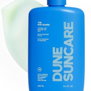 The Bod Guard - Clear Invisible Gel Body Sunscreen - Broad Spectrum Reef Safe SPF 30 Protection, 72 Hour Hydration, 40 Mins. Water Resistant, Non-Greasy, Great for Oily Skin (8.4 Fl Oz)