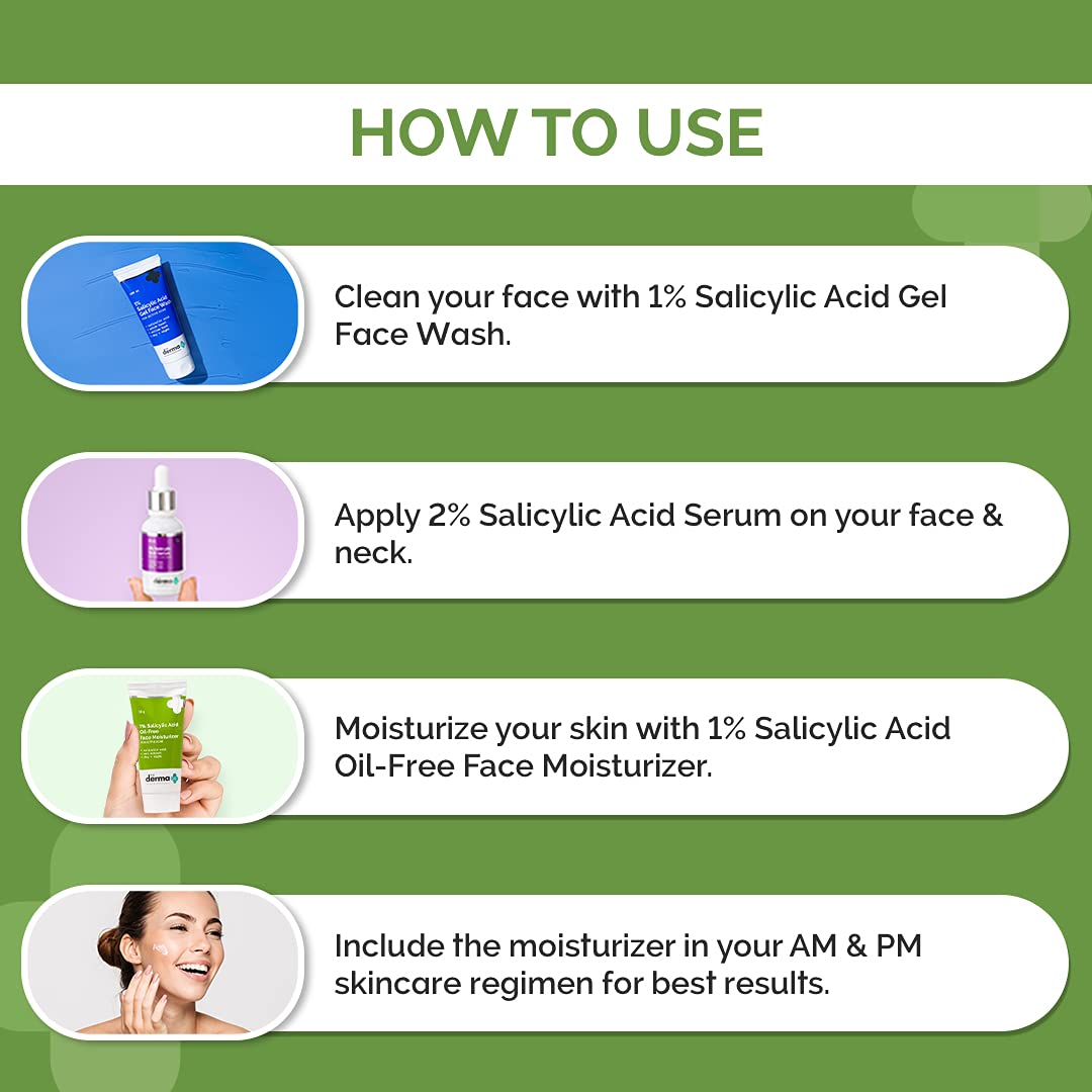 The Derma Co 1% Salicylic Acid Oil-Free Face Moisturizer | Helps Control Active Acne & Oil | Deep Hydration with a Matte Finish | Suits Oily, Acne-Prone Skin | 1.76 Oz/50g - Image 6
