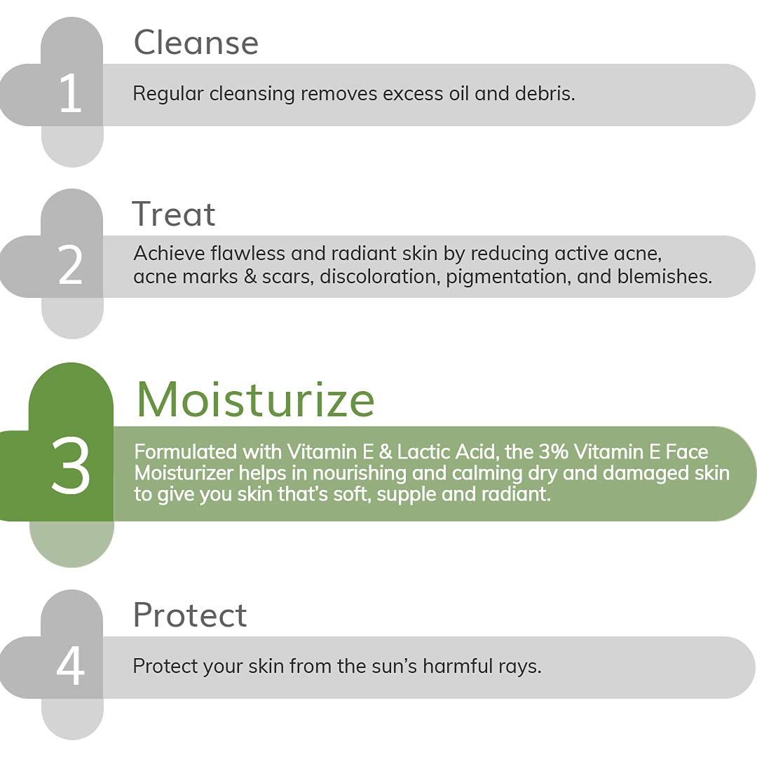 The Derma Co 3% Vitamin E Face Moisturizer for Dry & Flaky Skin | Soothes, Hydrates & Nourishes | Makes Skin Soft & Supple | Quick Absorbing, Fragrance-Free Formula | 3.53 Oz/100g - Image 4