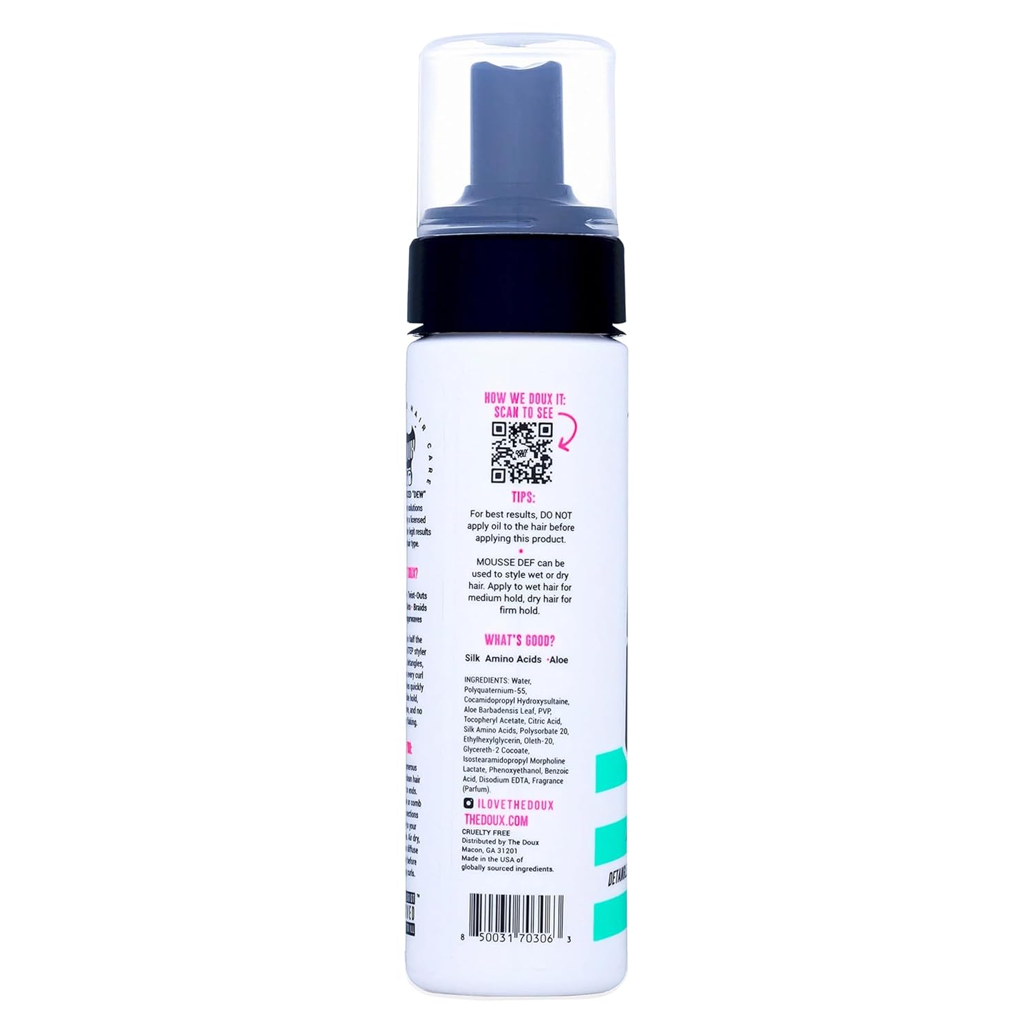 The Doux Mousse Def Texture Foam, Multi-Use Mousse Hair Foam to Style, Condition, Define, Volumize, and Add Shine - 7oz - Image 2