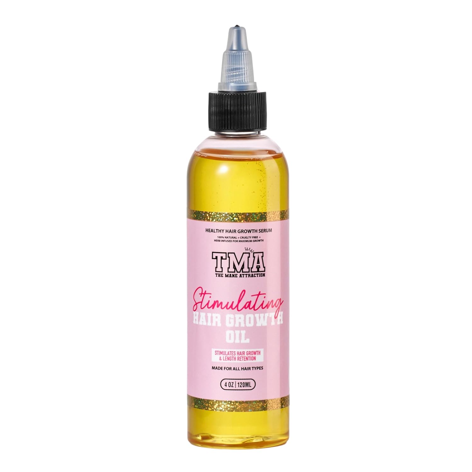 The Mane Attraction Hair Oil for All Hair Types, Infused with Rosemary Oil, Castor Oil & Black Seed Oil - Stimulating Hair Growth, Seals in Moisture, Soothes Irritated Scalp - 4 Fl Oz