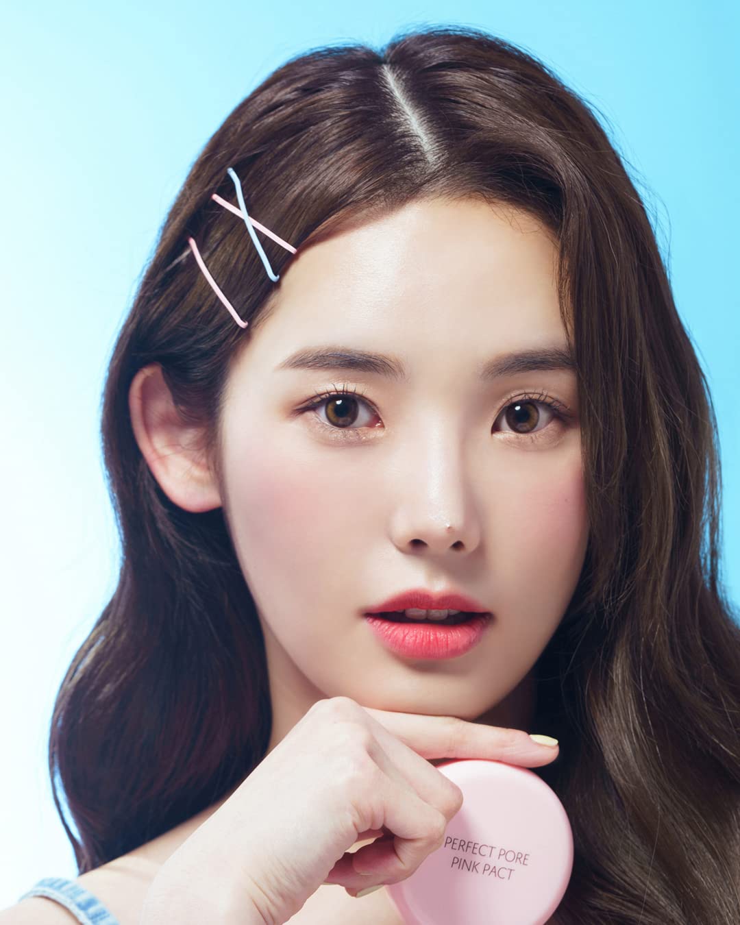 THESAEM Saemmul Perfect Pore Pink Pact - Makeup Finishing Pressed Powder for Sebum Control and Pore Minimization, Soothes Sensitive Skin with Calamine, Setting Powder, Clumps Free 12g - Image 8