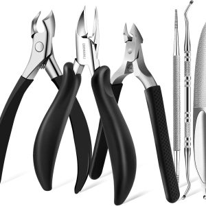 Thick Toenail Clippers for Seniors Thick Toenails or Ingrown Nails, Curved Blade Heavy Duty Toenail Clippers Cutter, Sharp Nail Nippers Cuticle Trimmer, Large Toe Nail Clippers for Men, Women
