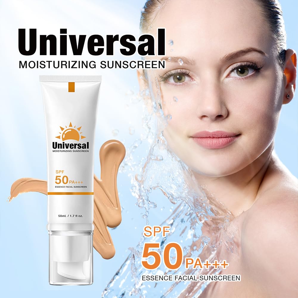 Tinted Sunscreen For Face SPF 50, Universal Protector Solar 50 Moisturizer, Hydrating Sun Essence Face Sunscreen, UV Defense, Travel Size, 1.7 Fl.OZ - Image 4