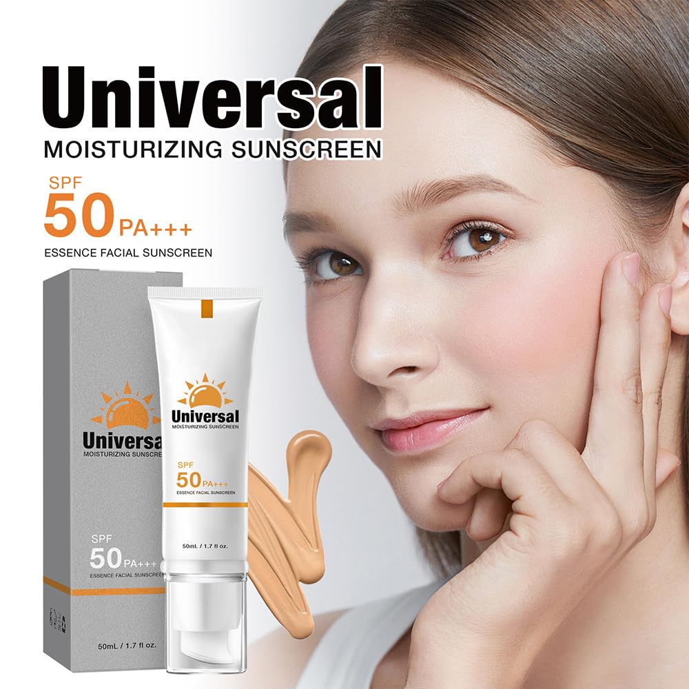 Tinted Sunscreen For Face SPF 50, Universal Protector Solar 50 Moisturizer, Hydrating Sun Essence Face Sunscreen, UV Defense, Travel Size, 1.7 Fl.OZ - Image 5