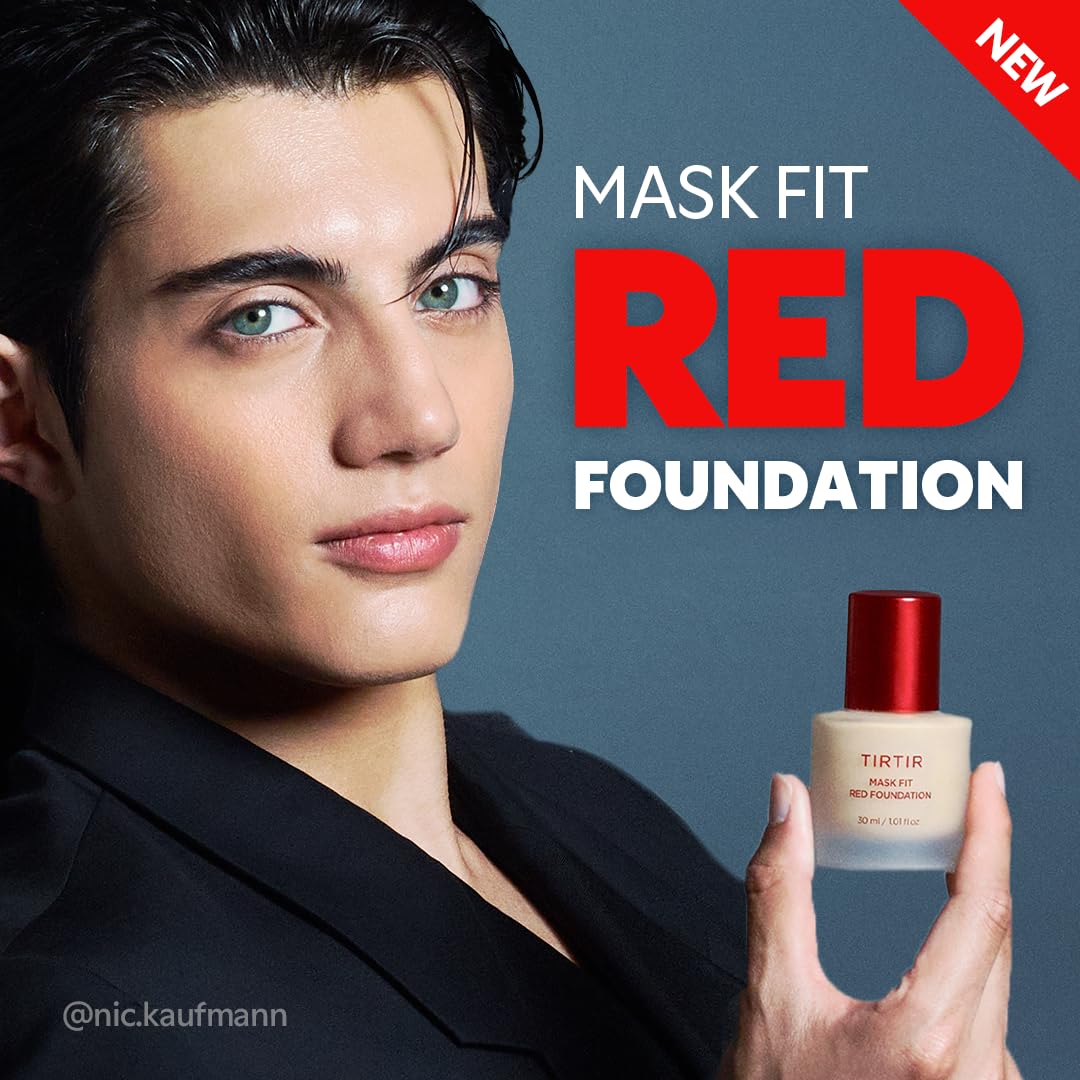 TIRTIR Mask Fit Red FoundationㅣLong Lasting Flawless Coverage, Energy Essence, Lightweight, Hydrating, Pore-Blurring, Breathable Satin Finish, Makeup, Radiant Skin, #23N Sand, 1.01 Fl Oz - Image 2