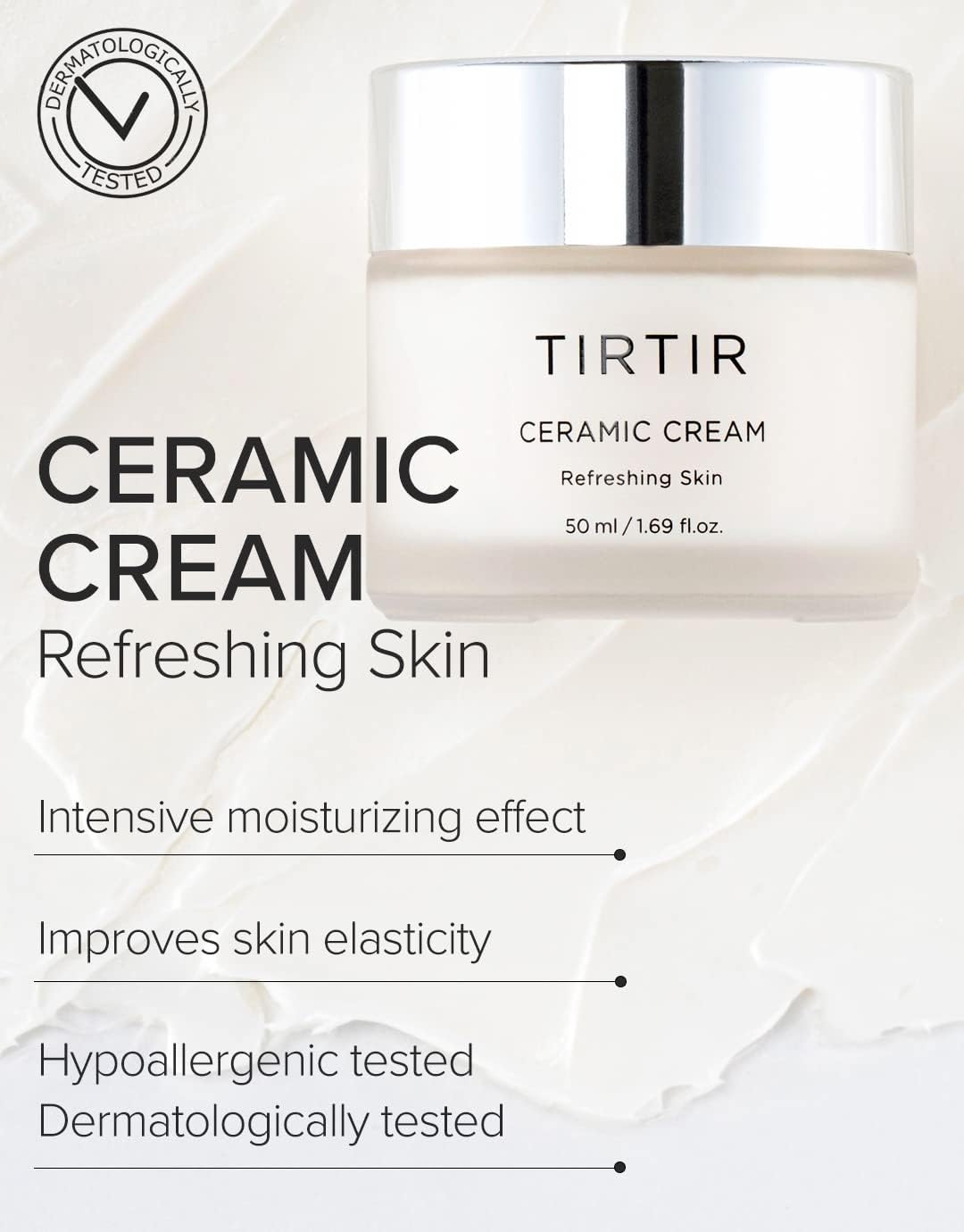 TIRTIR Natural Ceramide Cream 50ml for Deep Moisturization and Glass Skin Effect - Image 3