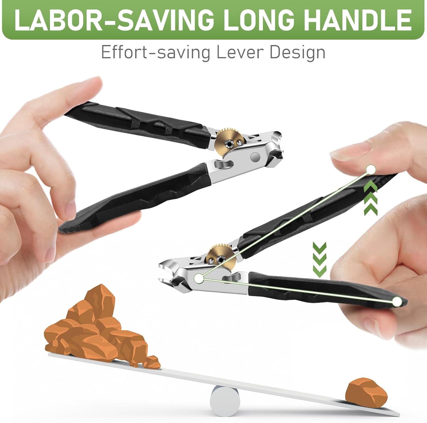 Toenail Clippers for Thick Toenails for Seniors, Wide Jaw Opening Nail Clippers for Men, Heavy Duty Ingrown Toenail Clippers Nail Cutters, Ultra Sharp Slanted Nail Clippers with Long Handle - Image 4
