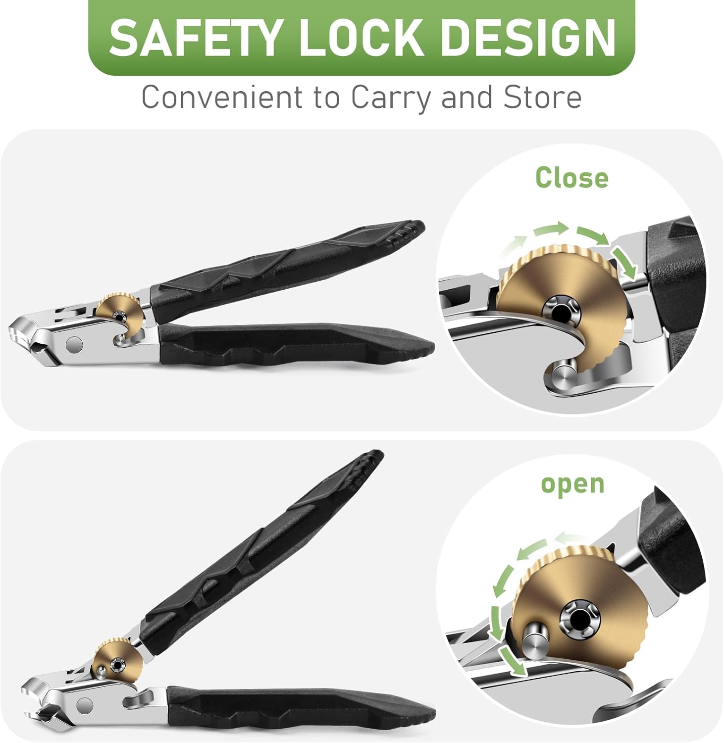 Toenail Clippers for Thick Toenails for Seniors, Wide Jaw Opening Nail Clippers for Men, Heavy Duty Ingrown Toenail Clippers Nail Cutters, Ultra Sharp Slanted Nail Clippers with Long Handle - Image 6
