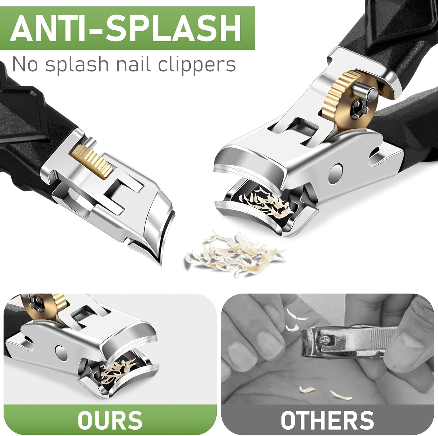 Toenail Clippers for Thick Toenails for Seniors, Wide Jaw Opening Nail Clippers for Men, Heavy Duty Ingrown Toenail Clippers Nail Cutters, Ultra Sharp Slanted Nail Clippers with Long Handle - Image 5