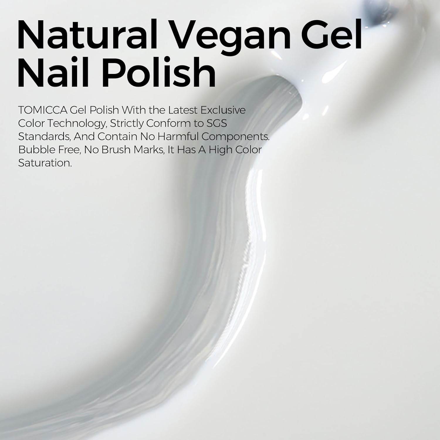 TOMICCA Milky White Gel Nail Polish, Nude Translucent Jelly Natural Color Soak Off UV for French Manicure - Image 5