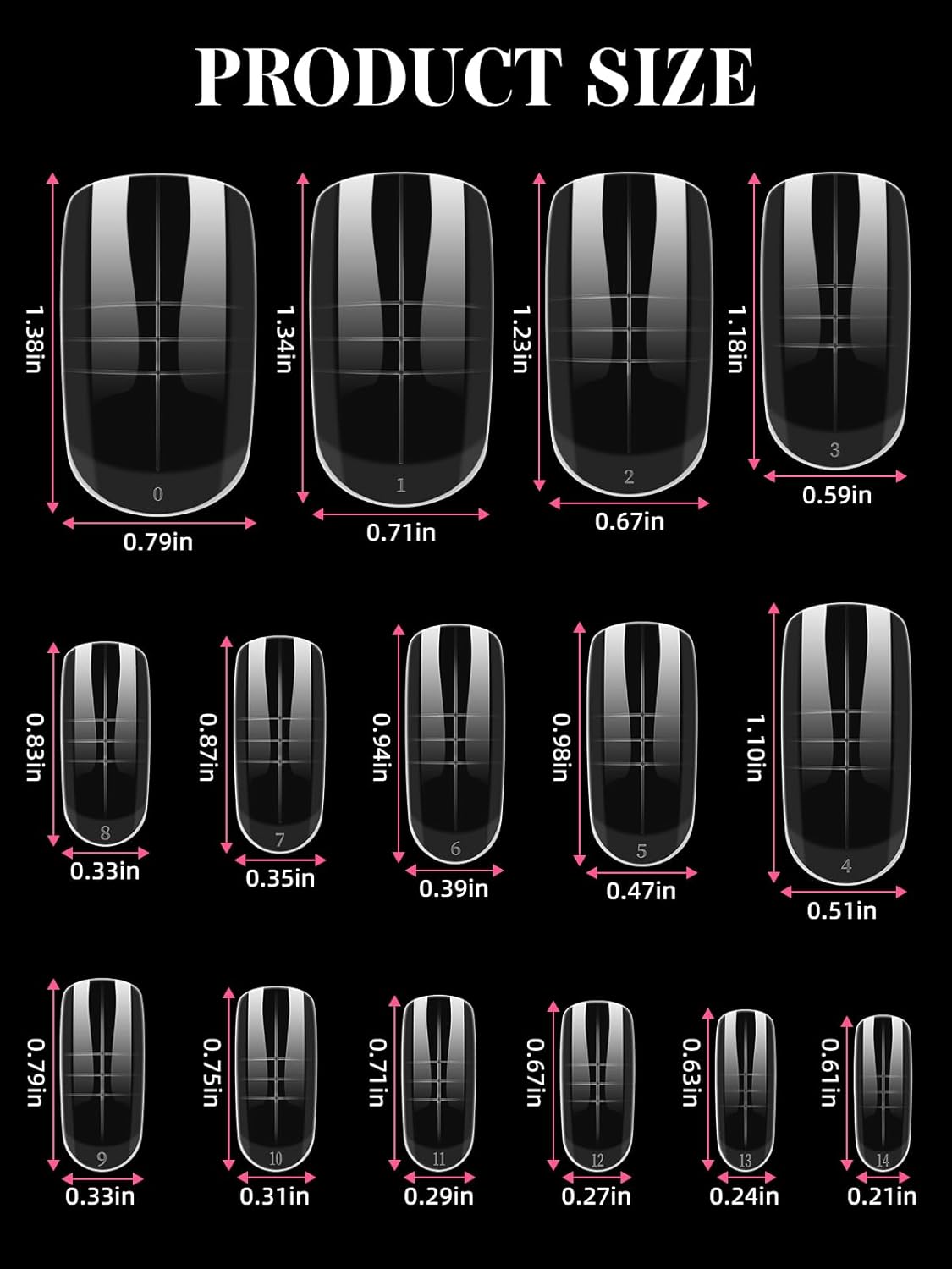 TOROKOM 300 Pcs Toe Nail Forms for Poly Extension Gel, Toenail Dual Forms Reusable Full Cover Molds for Poly Gel French Tip Acrylic Toenails Pedicure for Salon & DIY at Home 15 Sizes - Image 4