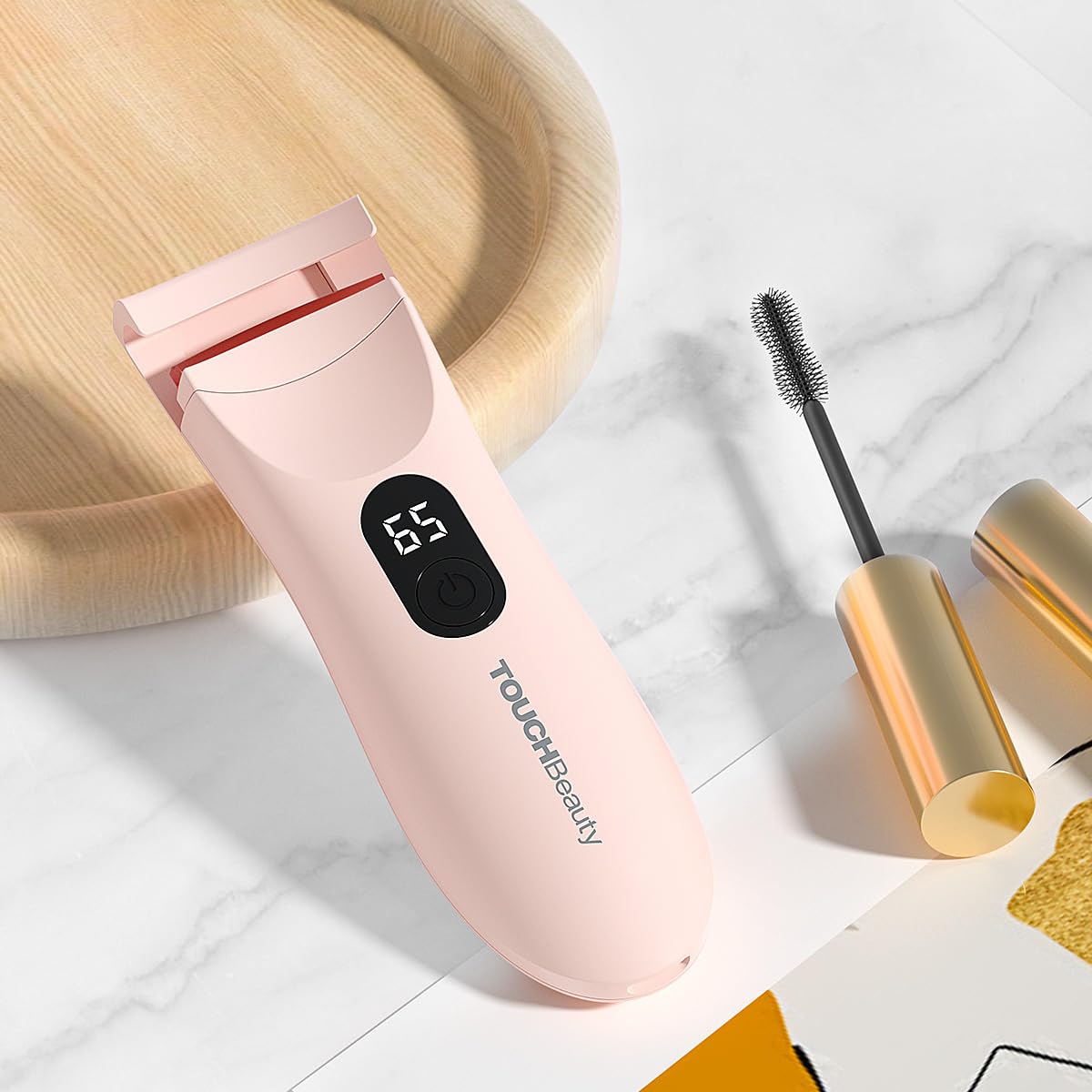 TOUCHBeauty Rechargeable Heated Eyelash Curler with LED Display, Featuring 3-Level Adjustable Temperature for a Natural, Long-Lasting Curl (Up to 24 Hours) AG-2316-Pink - Image 8